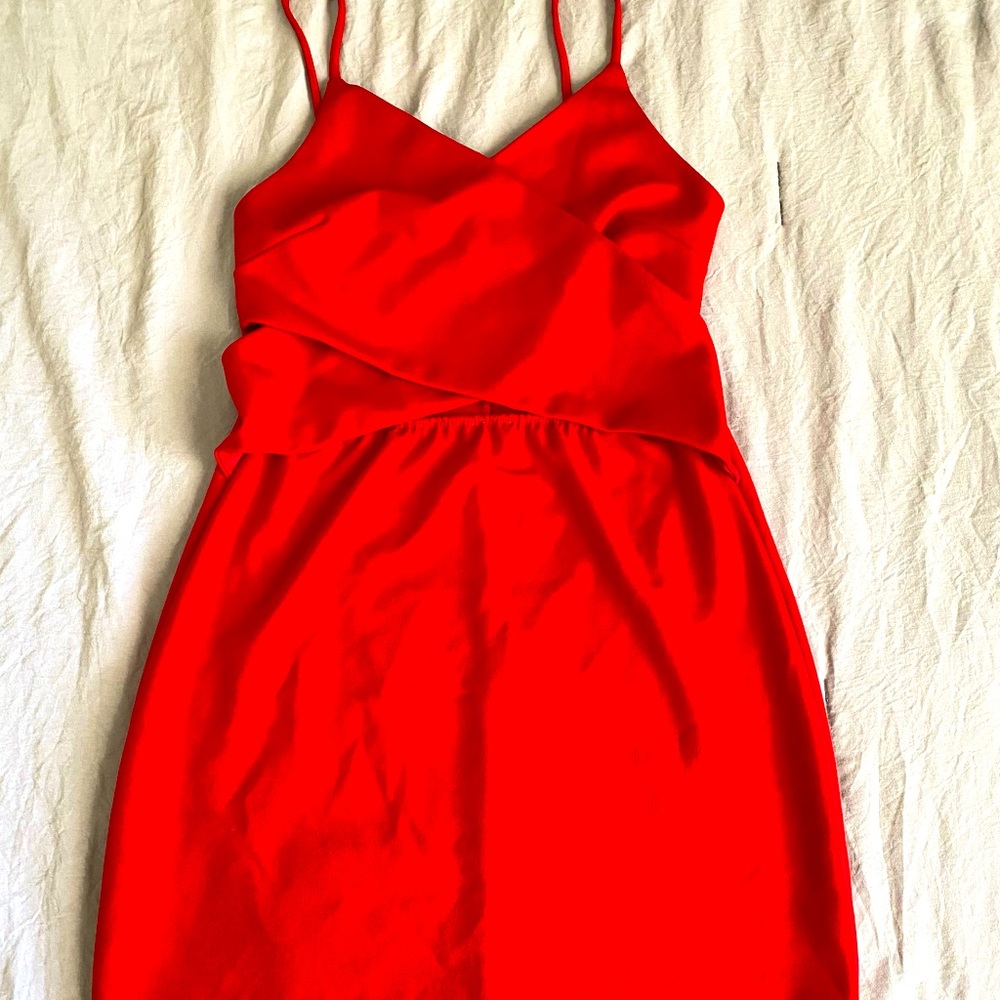 Mini red dress